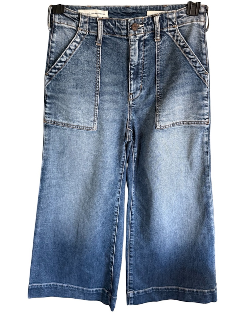 Anthropologie Pilcro and Letterpress Women's High Rise Wide-Leg Jeans Utility 28